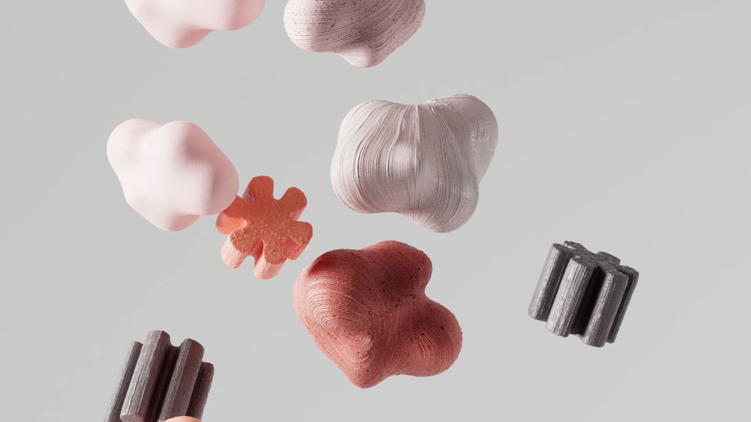 Objects in abstract shapes
